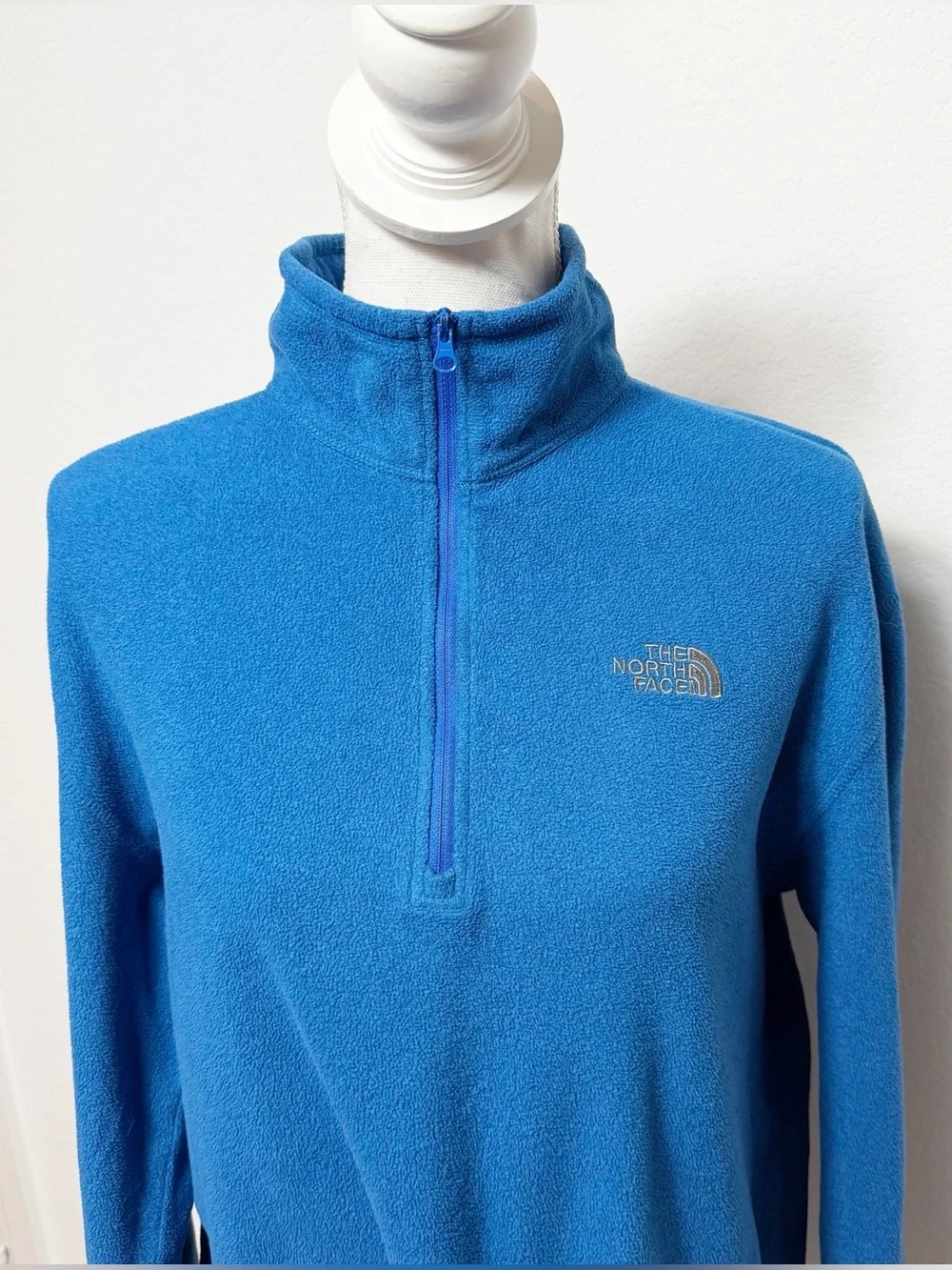 The North Face Classic 1/4 Zip Fleece Jacket Men's Medium Blue